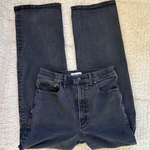 Madewell Dark Charcoal Straight Jeans